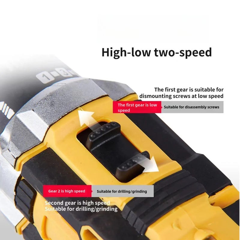 48V Cordless Drill,Power Drill Set with Lithium Ion Battery and Charger,Electric Drill with Variable Speed,24 Pieces Drill Driver Accessories Kit - Image 4